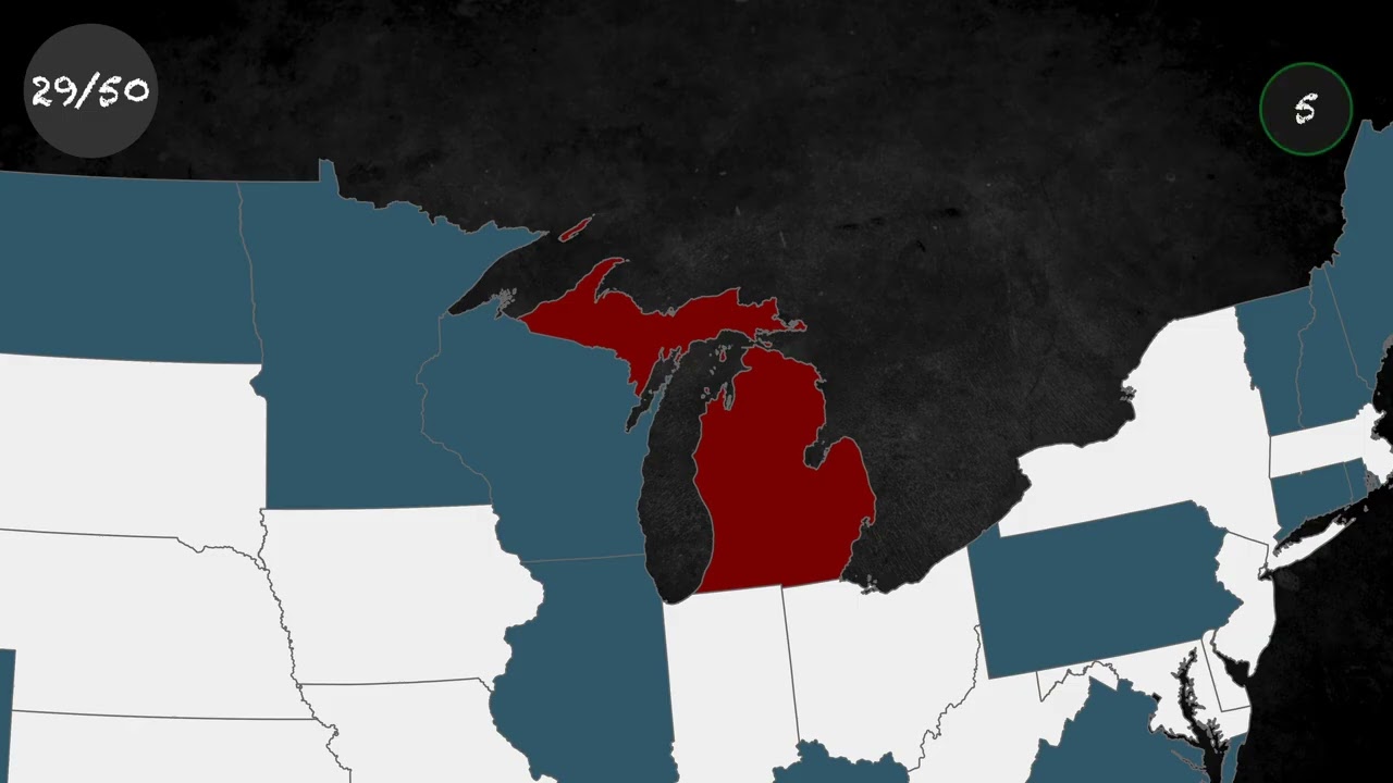 Can You Name All 50 US States on the Map? | Geography Quiz - Expert Level!