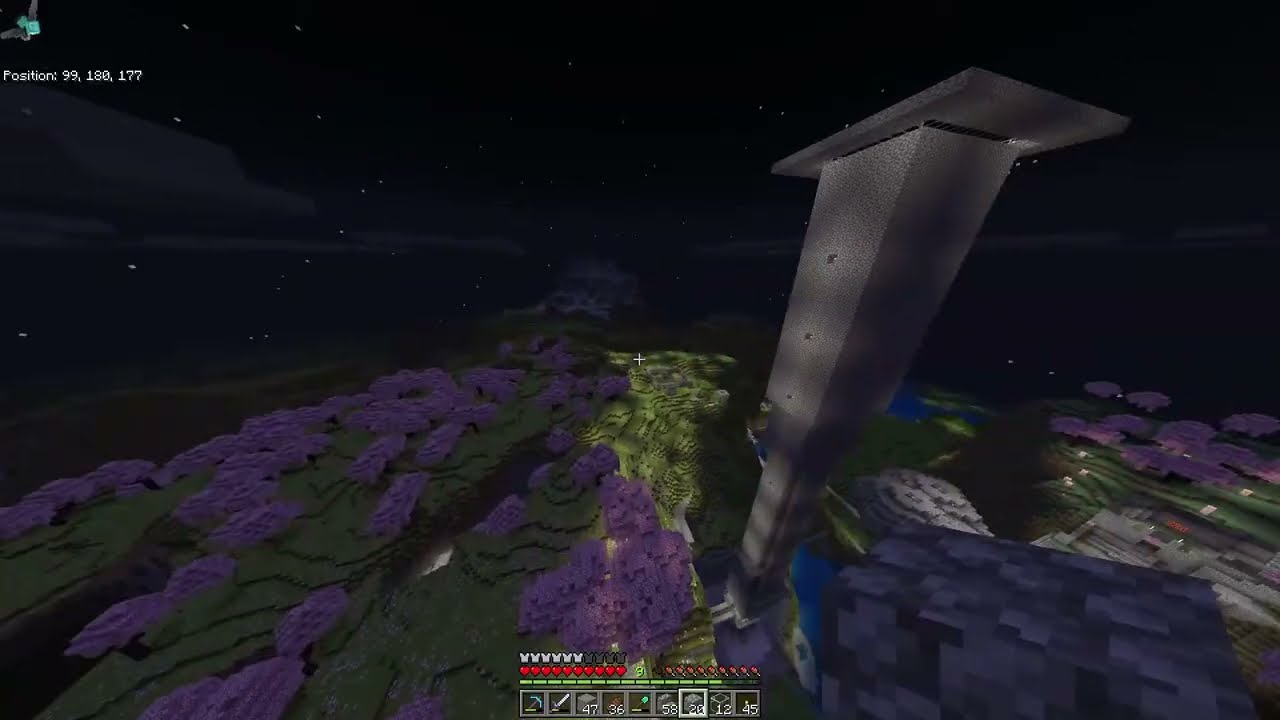 MINECRAFT: chillin to the music and working on my launch tower