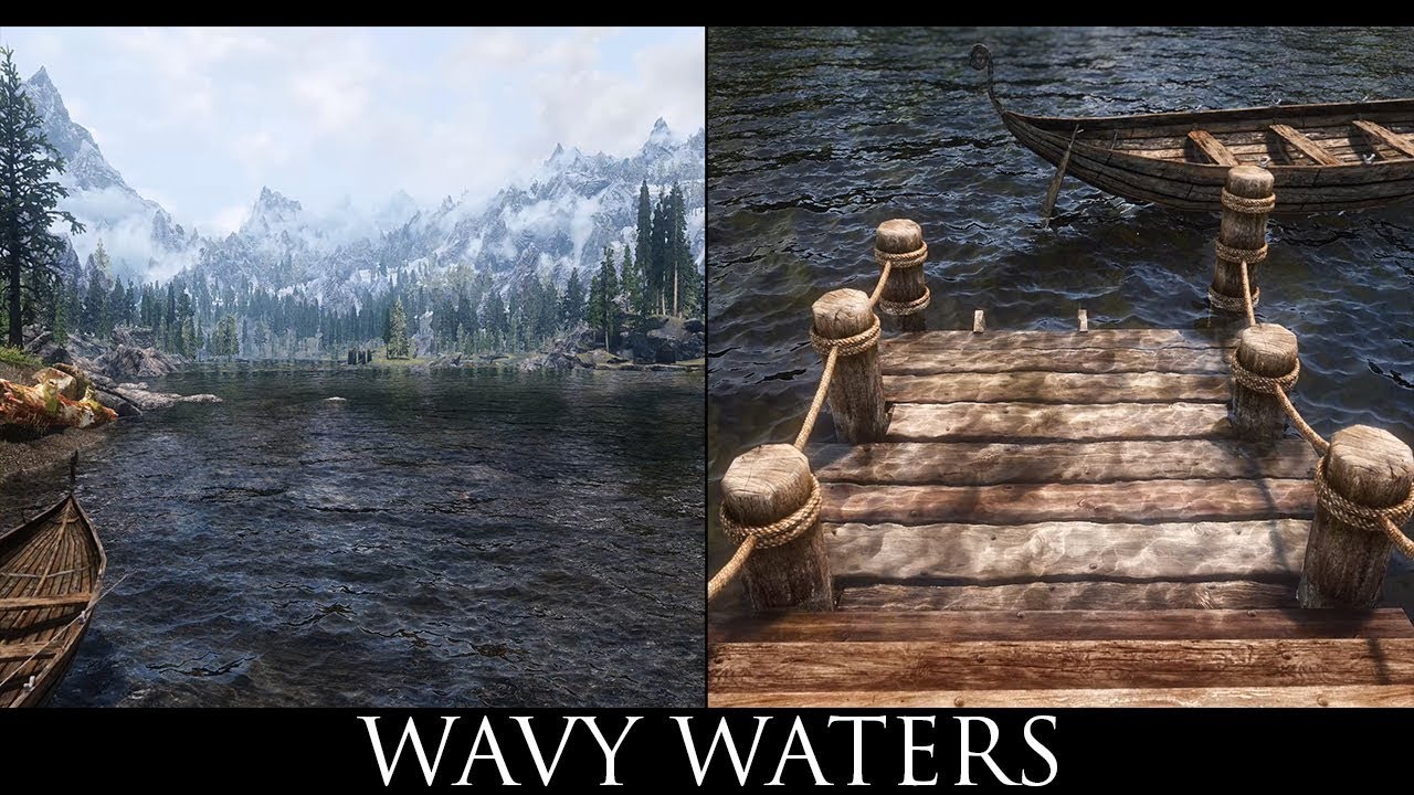 Skyrim SE Mods -  Wavy Waters - Water Parallax for ENB