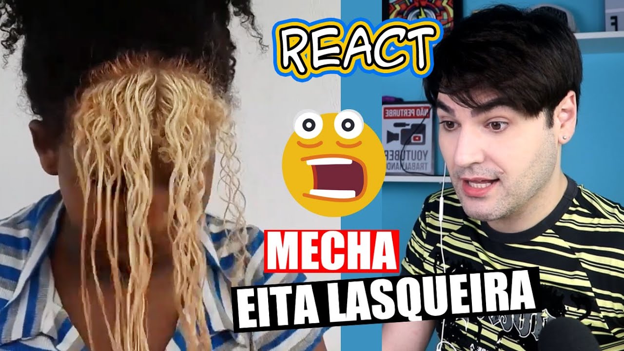 DESCOLORINDO UMA BIG MECHA NA FRANJA, DEU RUIM? REAGINDO A UM CABELO CACHEADO