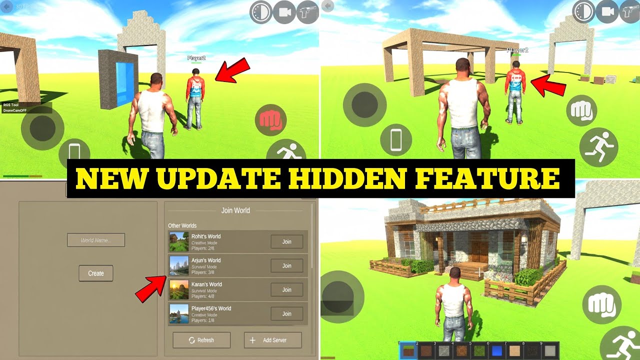 New Update Minecraft Multiplayer Cheat Code in Indian Bike Driving 3D 🤯🔥| Hidden Features | HIG