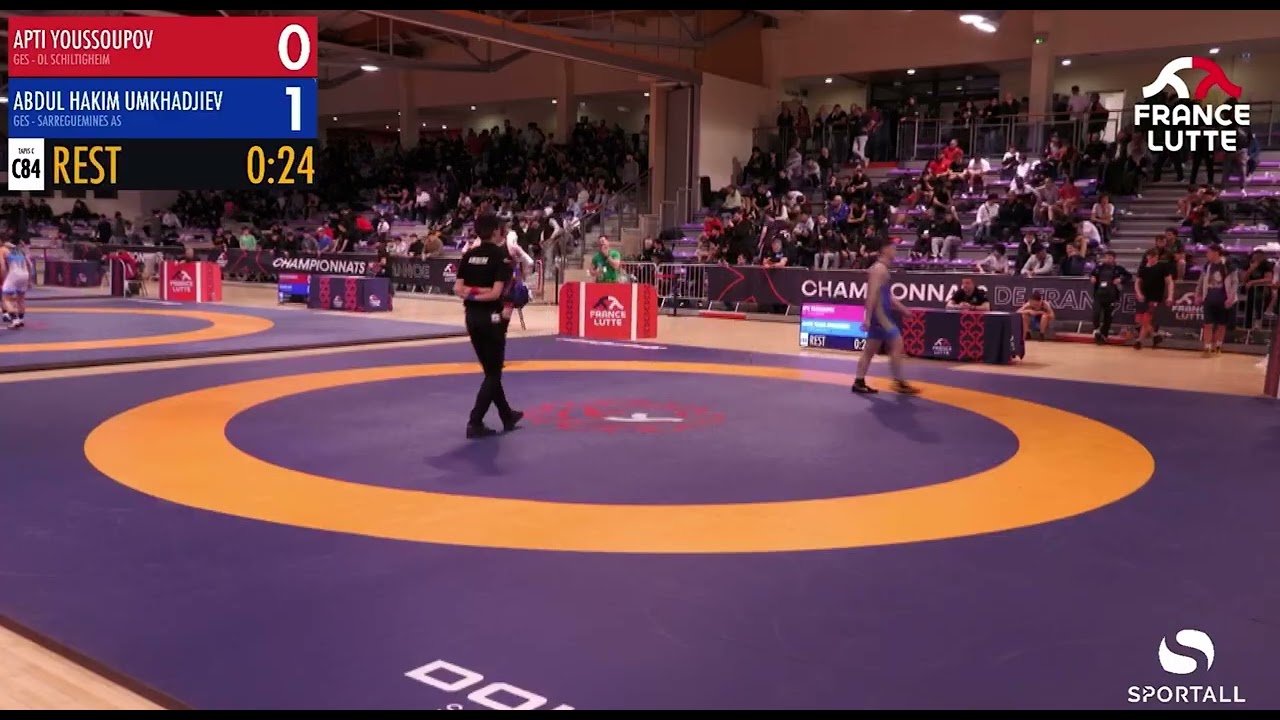 Apti Youssoupov/ Abdul Hakim Umkhadjiev 22.02.2025 Championnat France lutte libre U20 CEYRAT