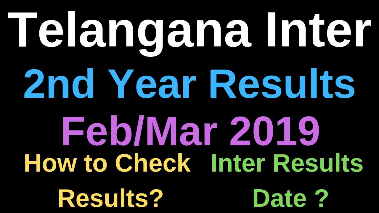 TS Inter Results 2019 | TS Inter 1st & 2nd Year Results 2019