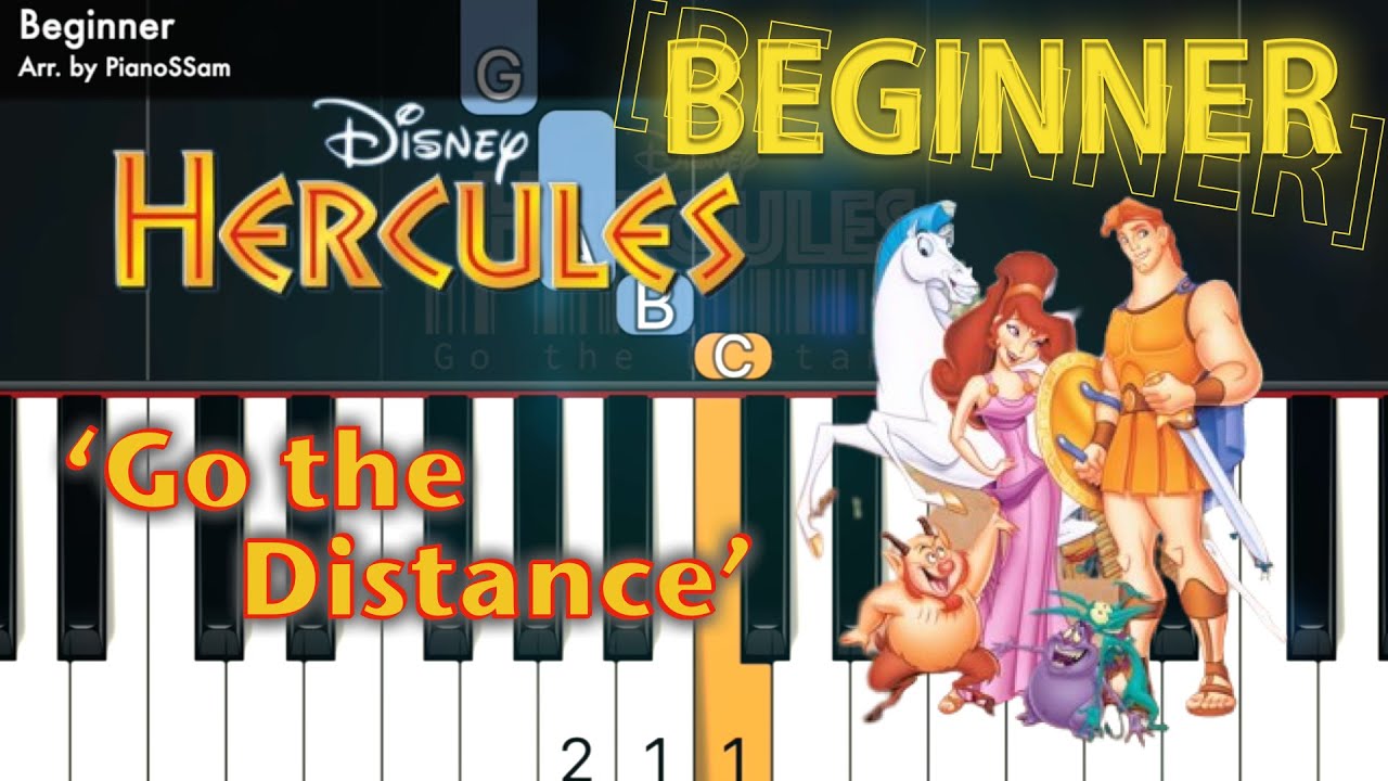 [Beginner] Go the Distance - Hercules | Piano Tutorial with Finger Numbers