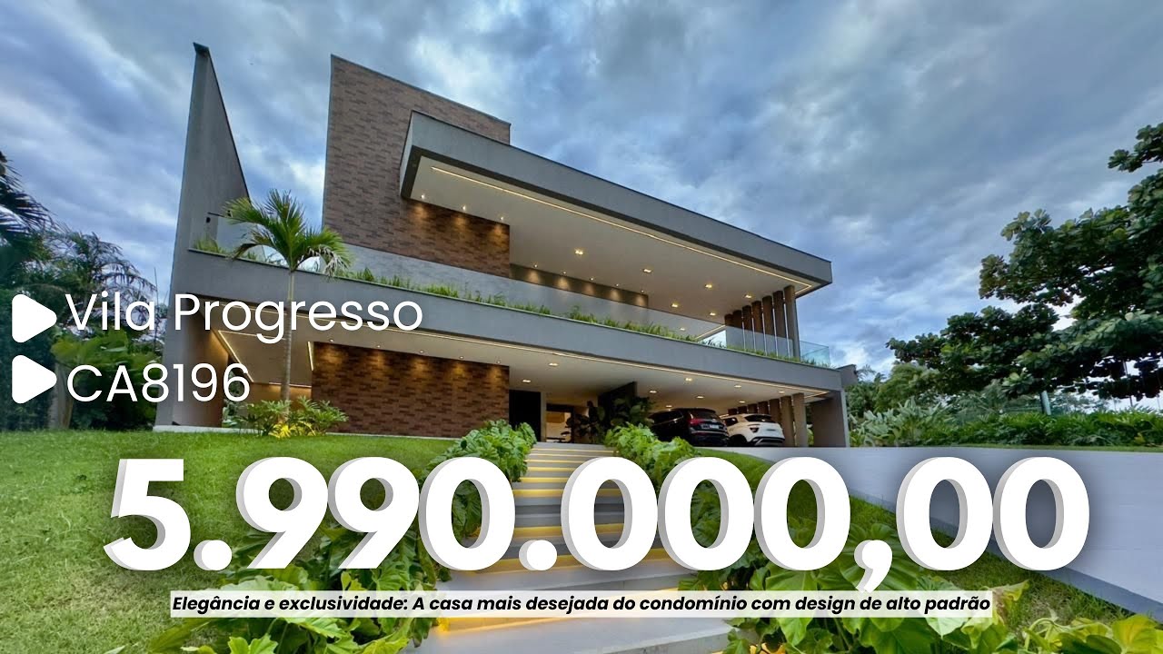 EXCLUSIVIDADE: A CASA MAIS DESEJADA DO CONDOMÍNIO COM DESIGN DE ALTO PADRÃO l LUIS IMÓVEIS (CA8196)
