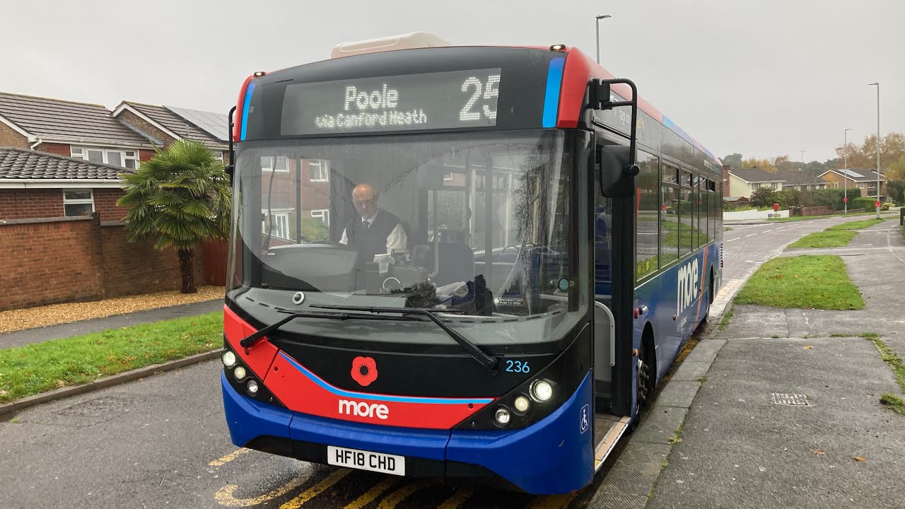 Morebus 2018 ADL Enviro 200 MMC (HF18 CHD) on the 25 to Tollerford Road - 18/11/23