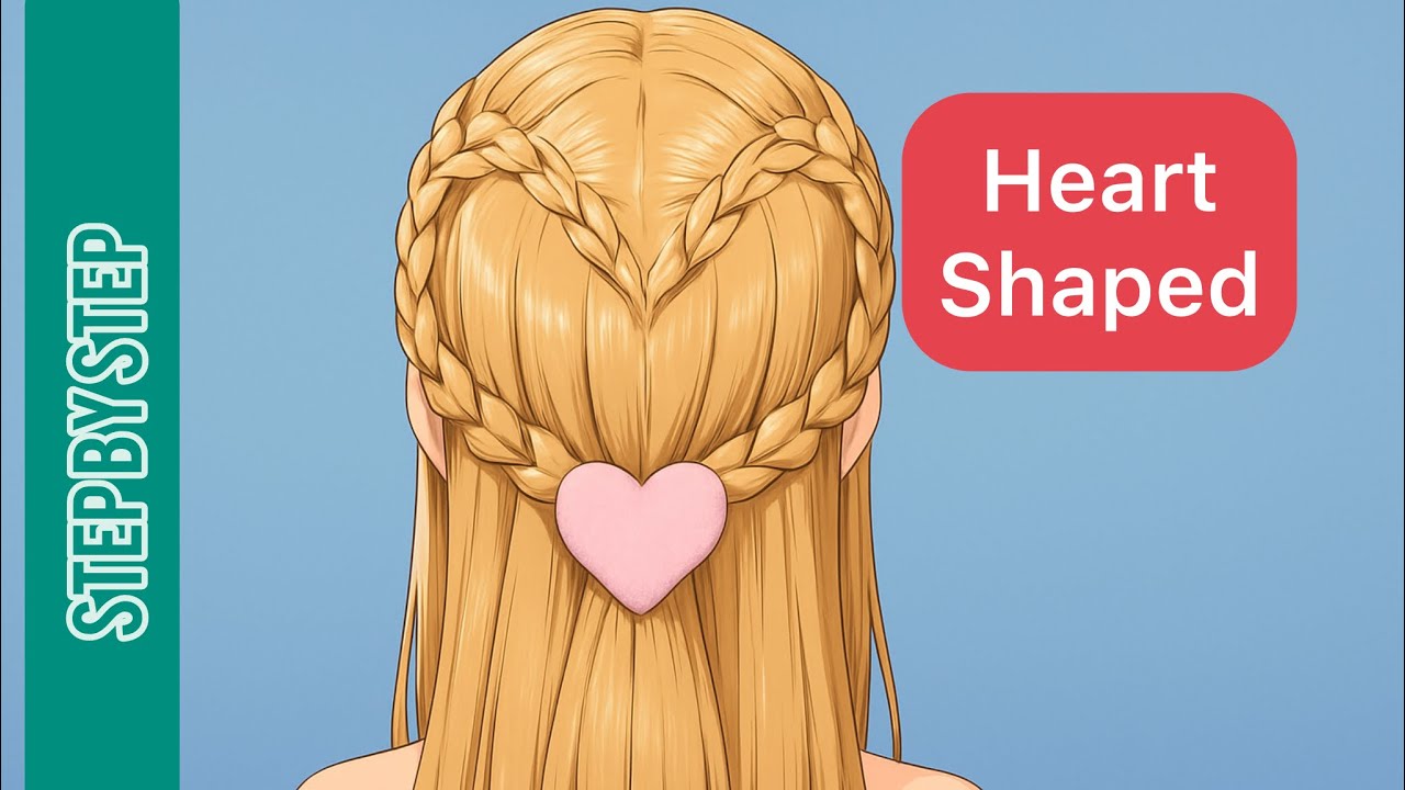 Heart-Shaped Braid Tutorial |How to Do a Heart Braid| Step-by-Step Hair Tutorial|Easy Hairstyle 