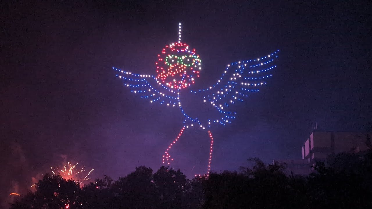 Feux d'artifice du 14 juillet à Strasbourg #drones