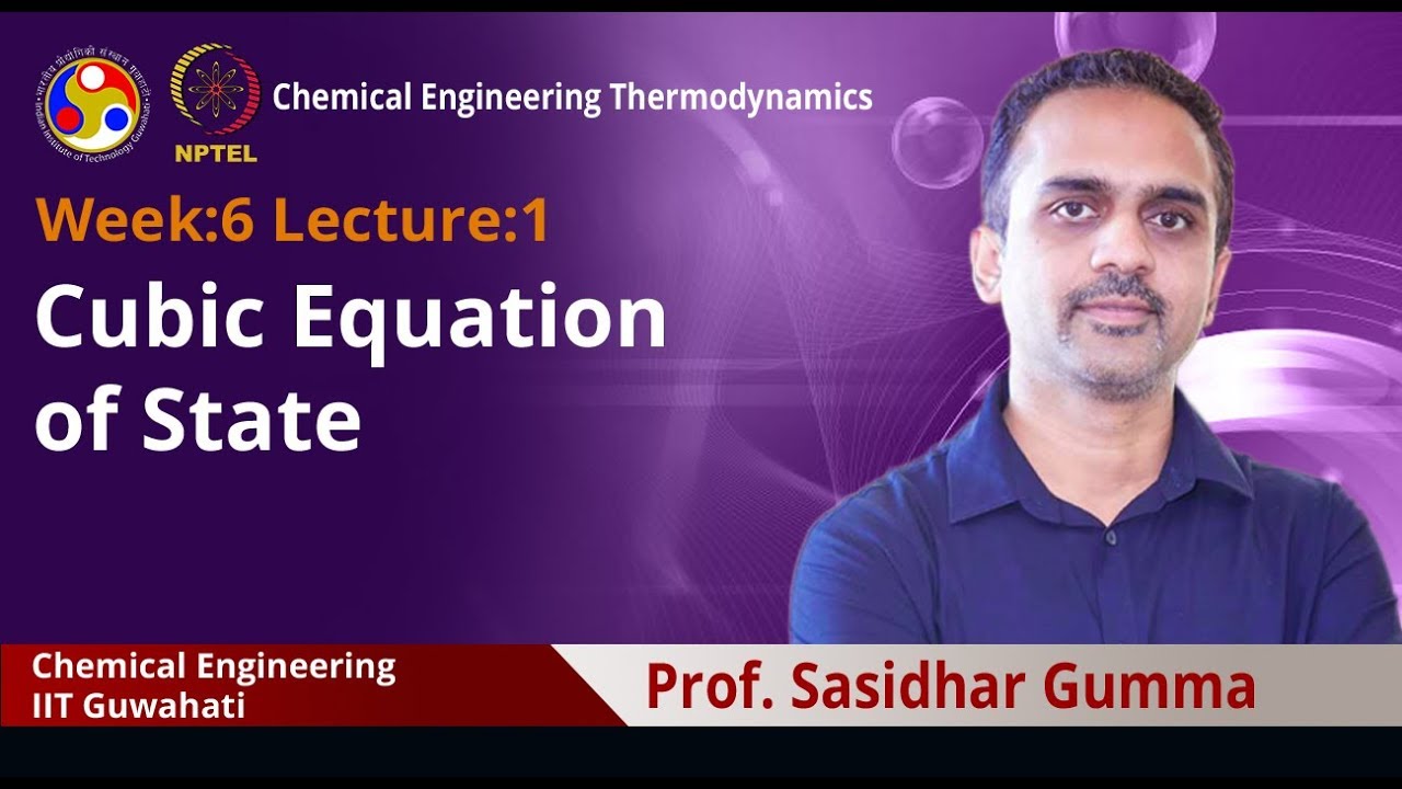 Lec 16: Cubic Equation of State