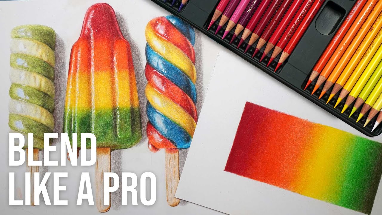 How to BLEND Polychromos COLORED PENCILS