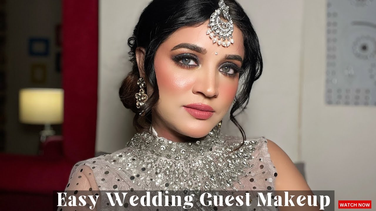 Wedding Guest Makeup| ROKA MAKEUP| WINTER GLOWY MAKEUP | SELF SAGAN MAKEUP | My HORROR  STORY 😱😱