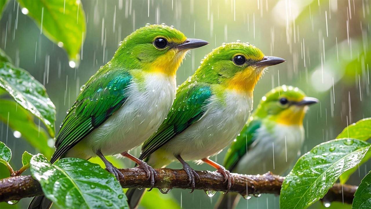 Stop Anxiety and Relax Your Mind with Rain & Birdsong Ambience 🌧️🍃 Peaceful Nature Sounds