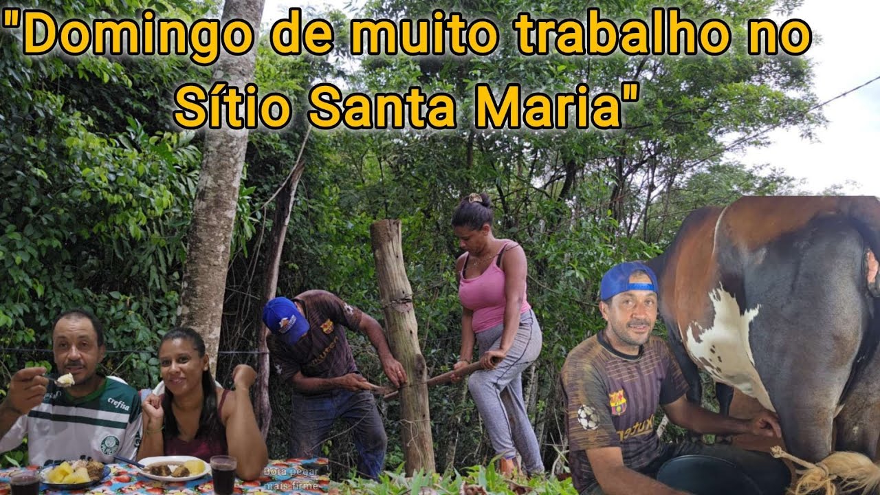 Domingo de chuva no Sitio Santa Maria,reforma da cerca e nosso jantar especial! 😀🙏
