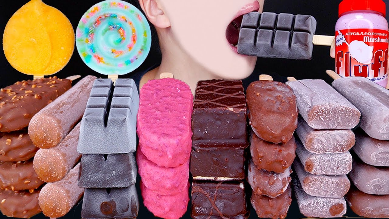 ASMR MARSHMALLOW CHOCOLATE ICE CREAM NUTELLA DESSERT MUKBANG 초콜릿 먹방 チョコレートアイスクリーム 咀嚼音 EATING SOUNDS