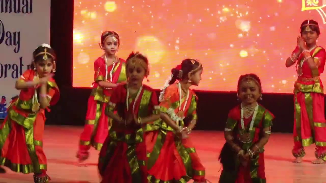 Aigiri Nandini+Kanna Nee Thoongada | Bharatnatyam | UKG Girls#annualday #bharanatyam#indianculture  