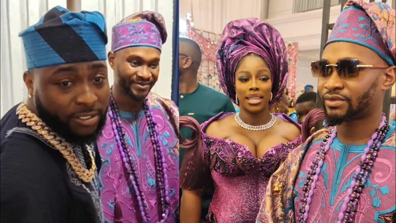 SINGER DAVIDO STORM HIS BROTHER GBOLAHAN WEDDING IN LAGOS - SEE WHAT HE DID TO HIS FATHER
