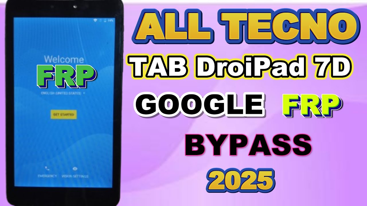 Tecno Tab 7D Google frp Bypass! Tecno DroiPad 10D 7D Google frp Bypass 2025