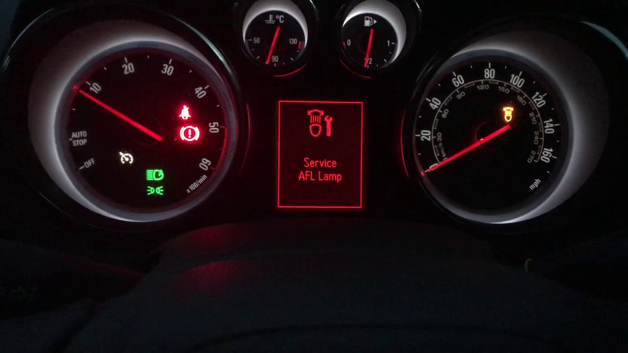 Opel Vauxhall Astra J / Insignia Service AFL Lamp DTC B2590 04