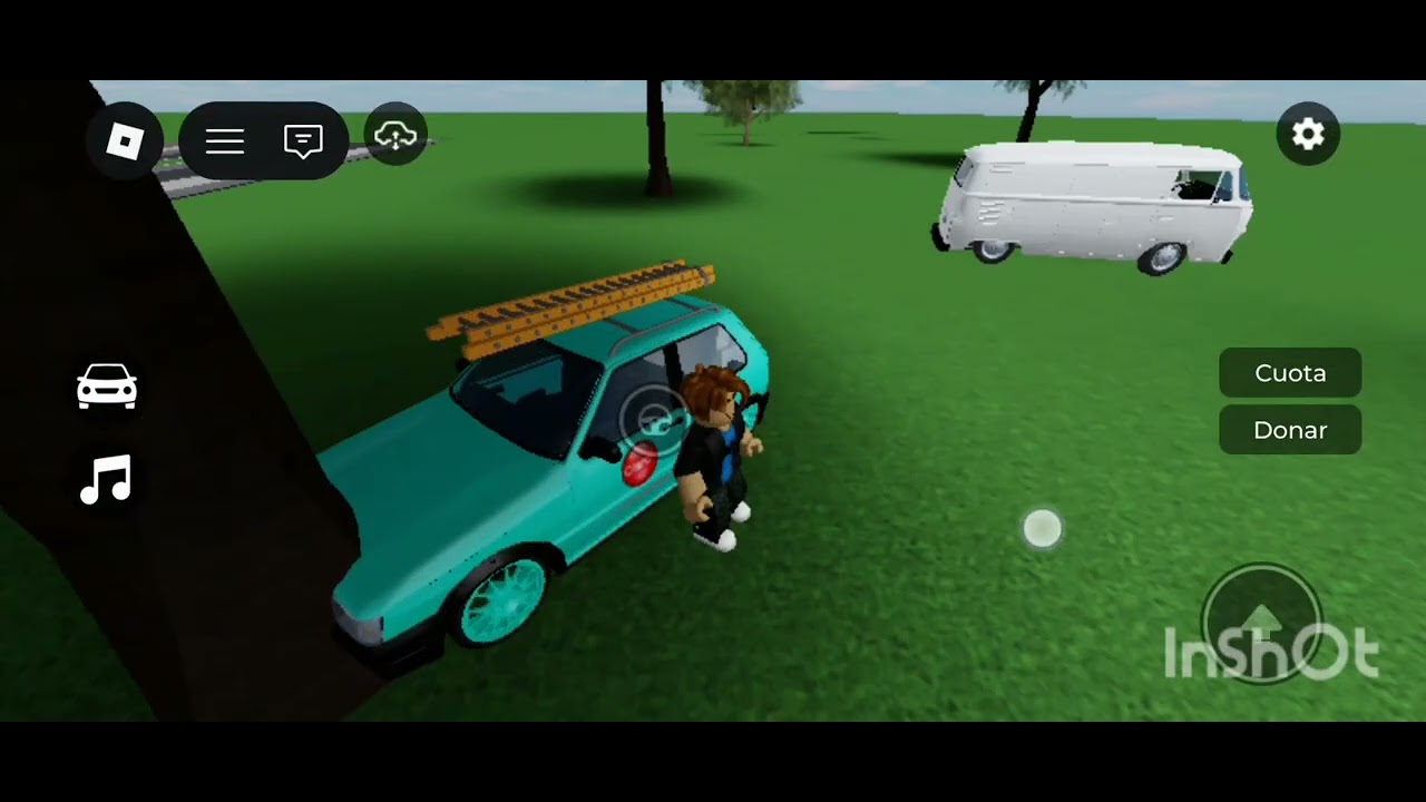 Usamos un golf para correr contra un golf busito en Roblox 