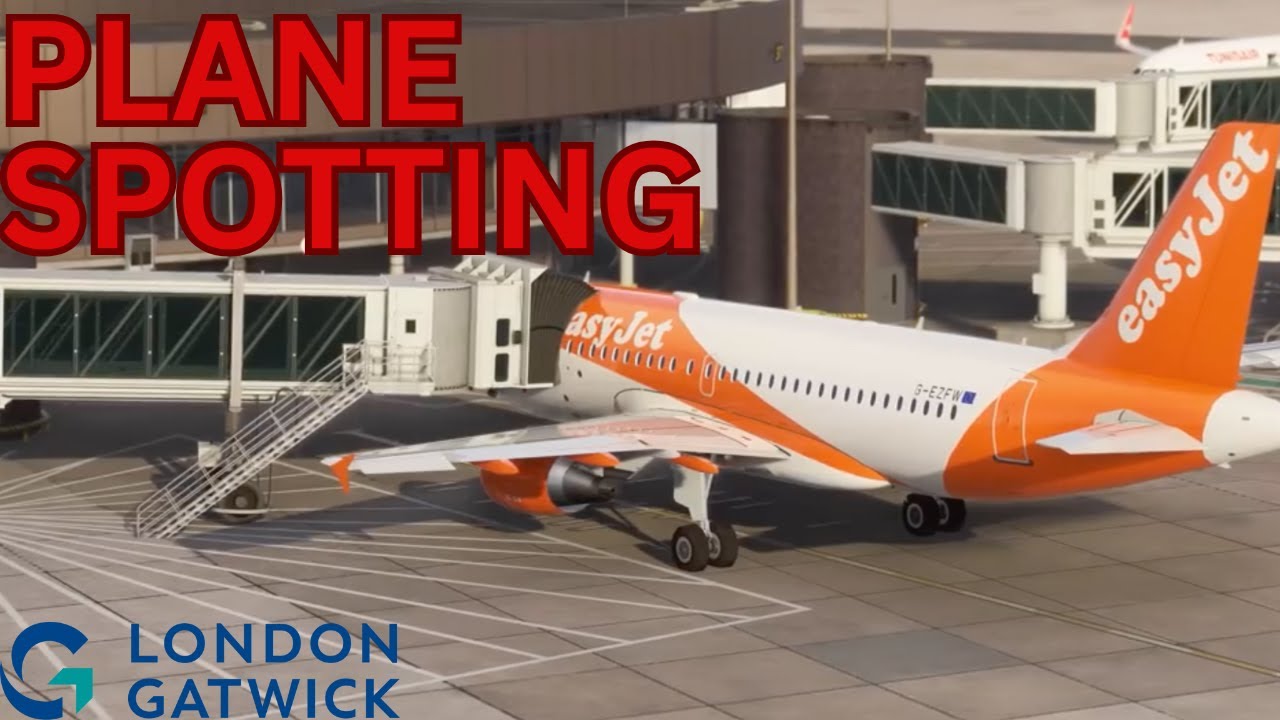 STORMY VATSIM LIVE from Gatwick Airport Runway | Virtual Plane Spotting & ATC Action