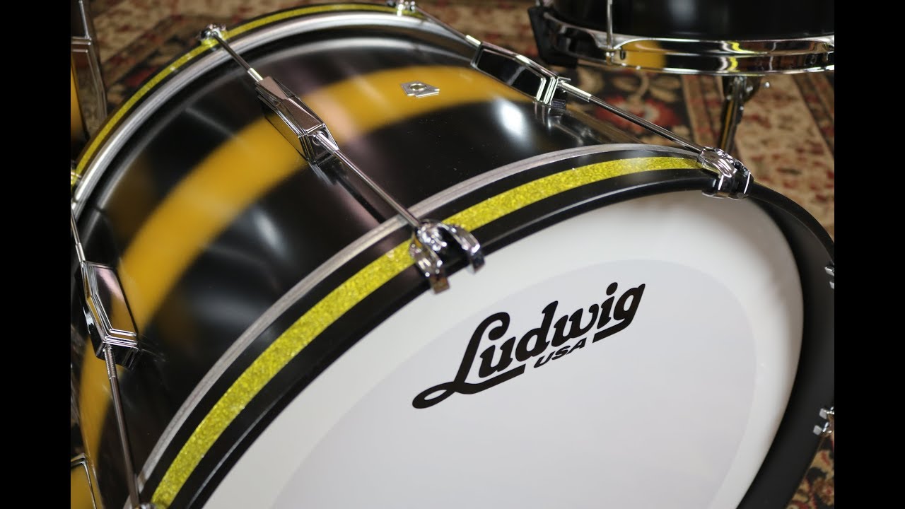 Columbus Percussion Drum Set Demo: Ludwig Club Date, Black Duco