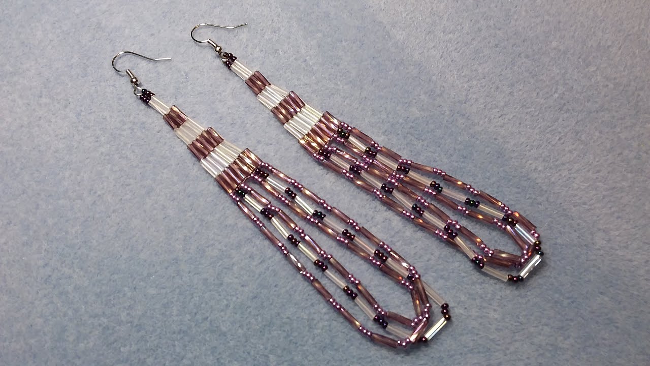 How to Make Brick Stitch Bugle Stack Earrings