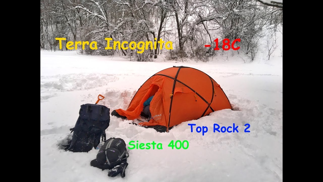 Ночь в палатке на Лысой Горе при -18 (Terra Incognita Siesta 400, Top Rock 2)