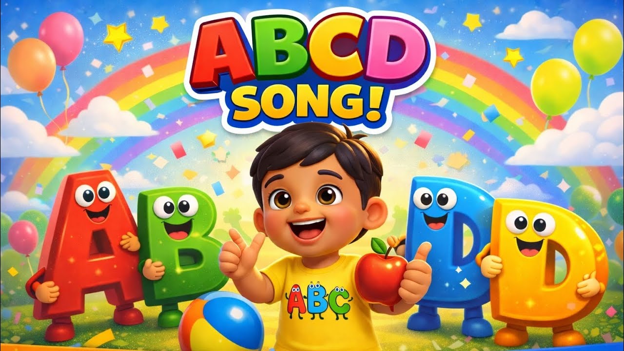 ABCD Song for Kids | A to Z 3D Cartoon Alphabet Rhyme | Preschool Learning Fun
