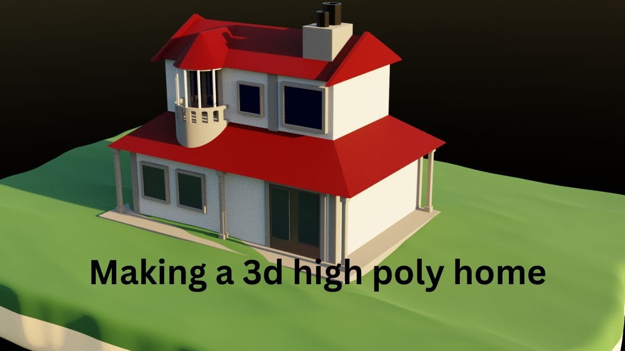 Making a 3d High poly house #blender3d #lowpoly #unity3d #unityasset