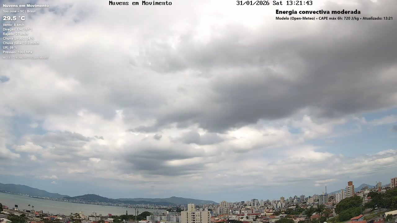 31/01/2026 - Time-lapse das Nuvens | Últimas 24h 