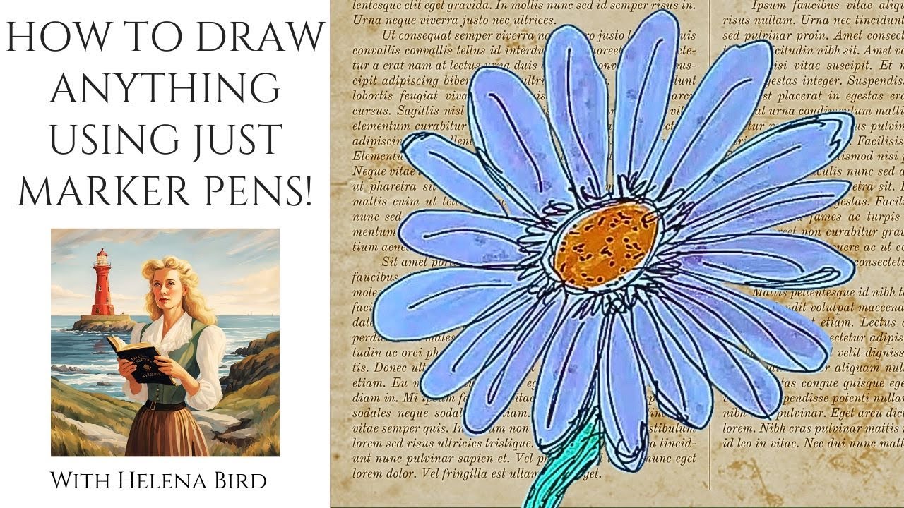 How to Draw Anything Using Just Marker Pens | Make Illustrations for your Art Journal / Junk Journal