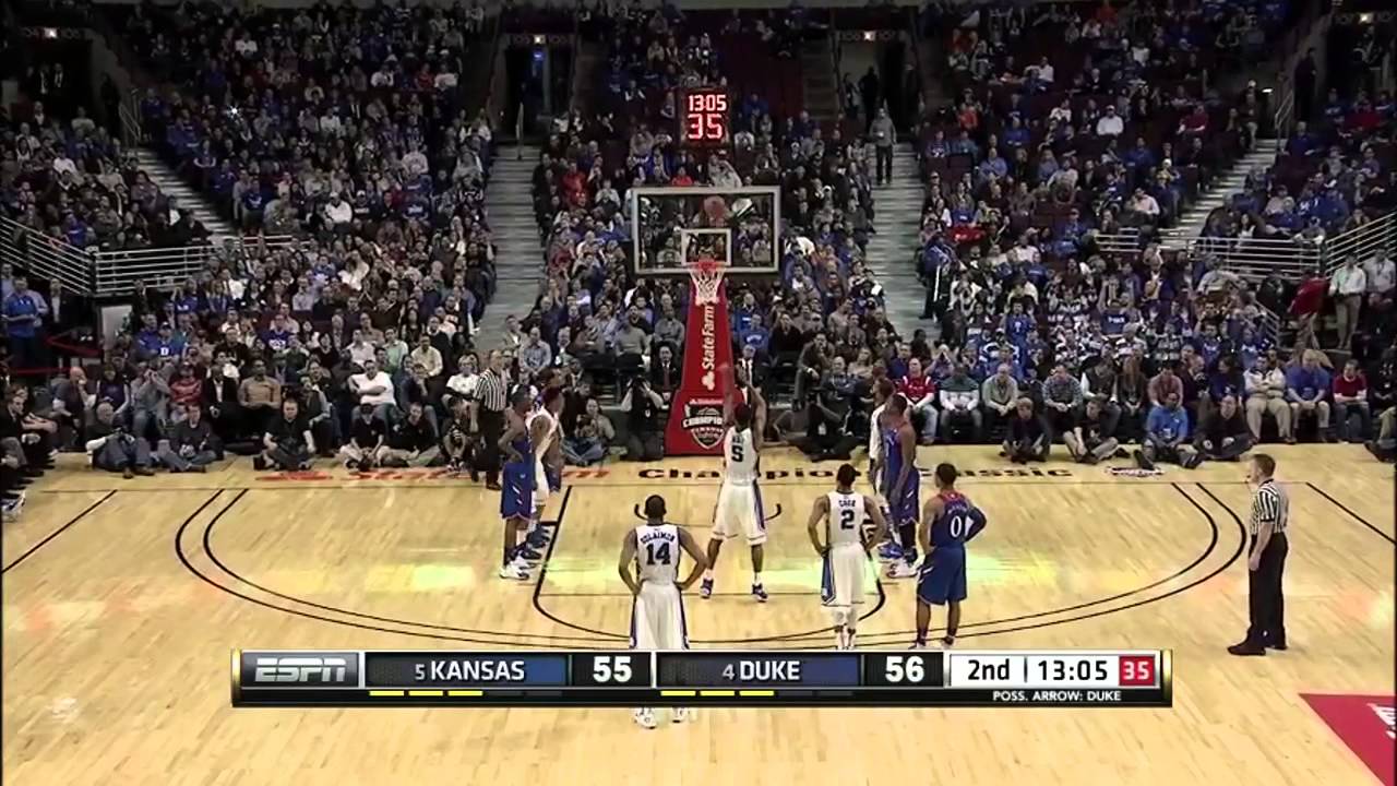 #4 Duke vs #5 Kansas 11-12-13 (Full Game)