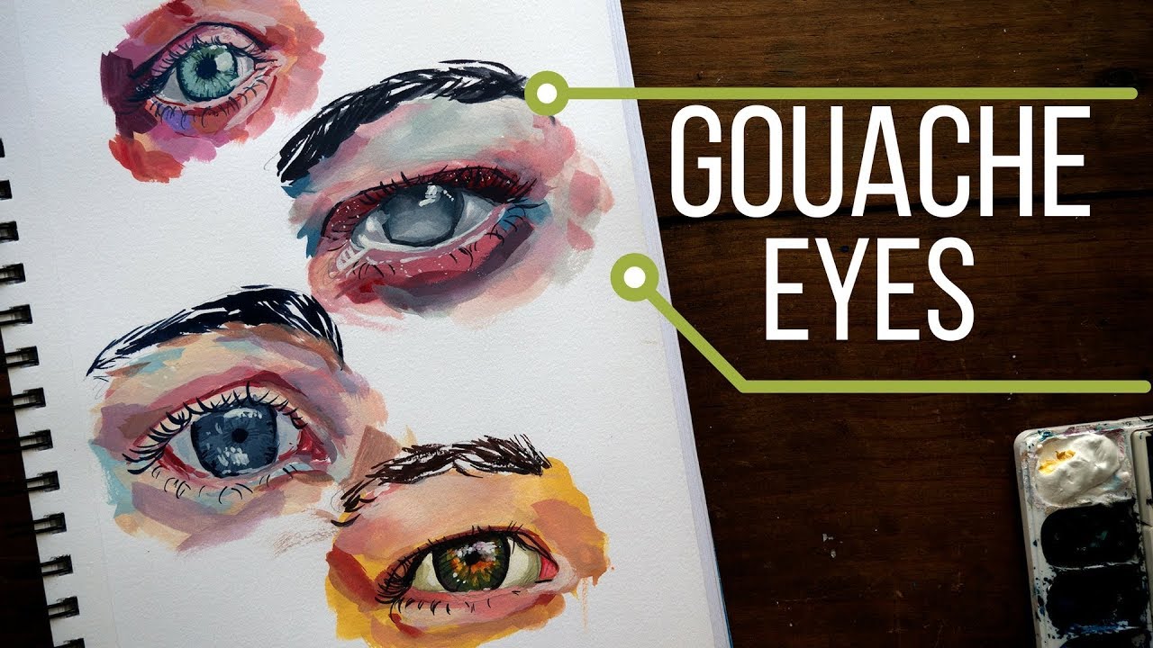 Gouache Eyes Painting