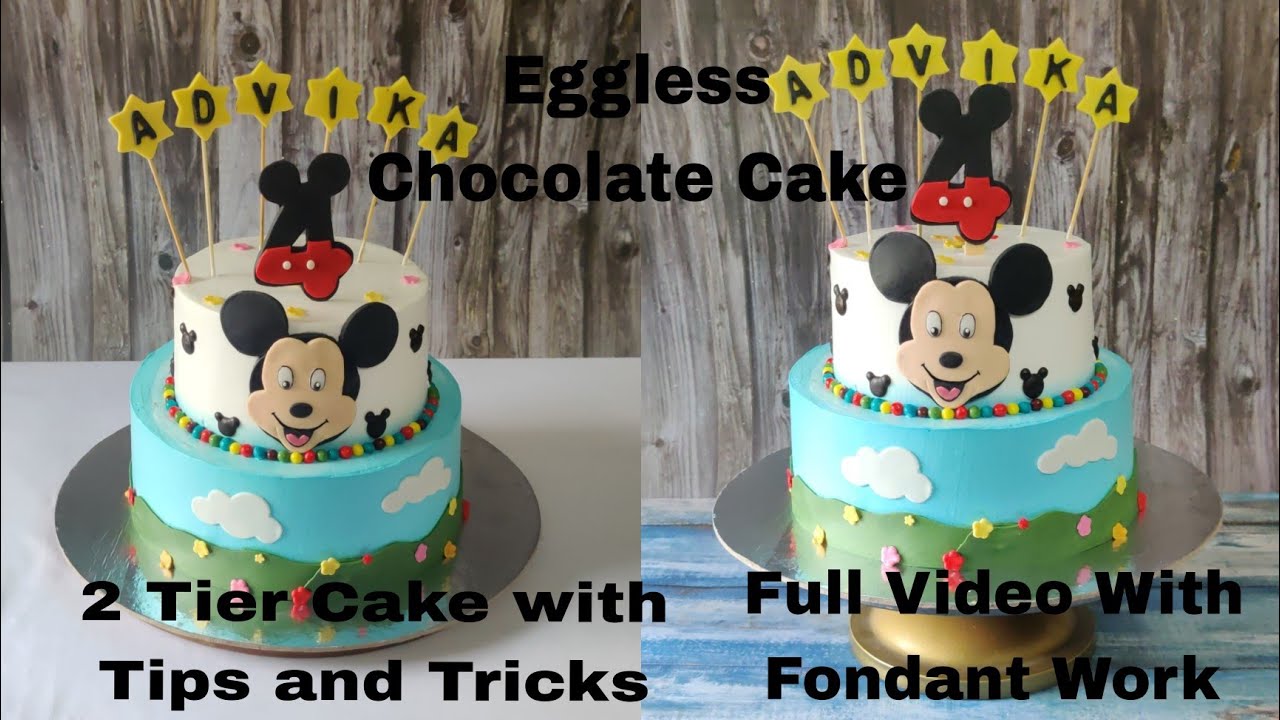 3.5 kg ka 2 Tier Theme Cake.. Full Video with Fondant Decoration and tips and tricks