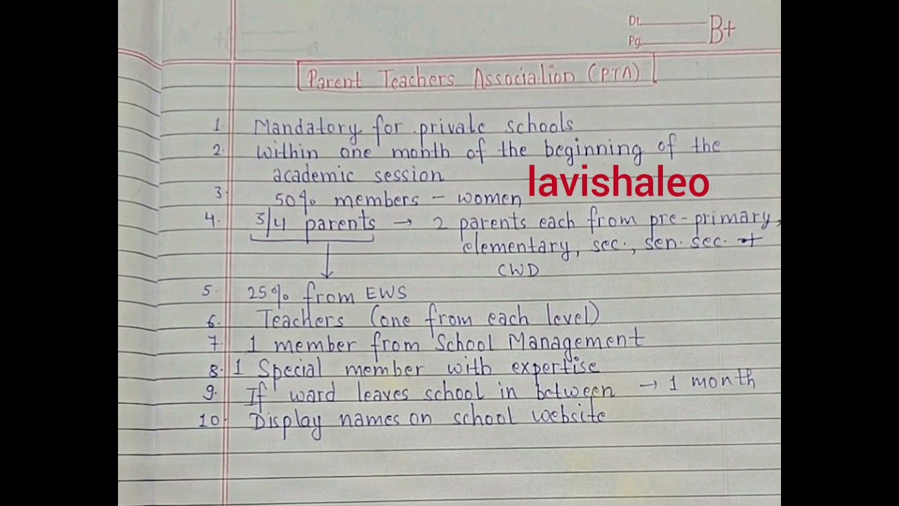 Parent Teachers Association. PTA.