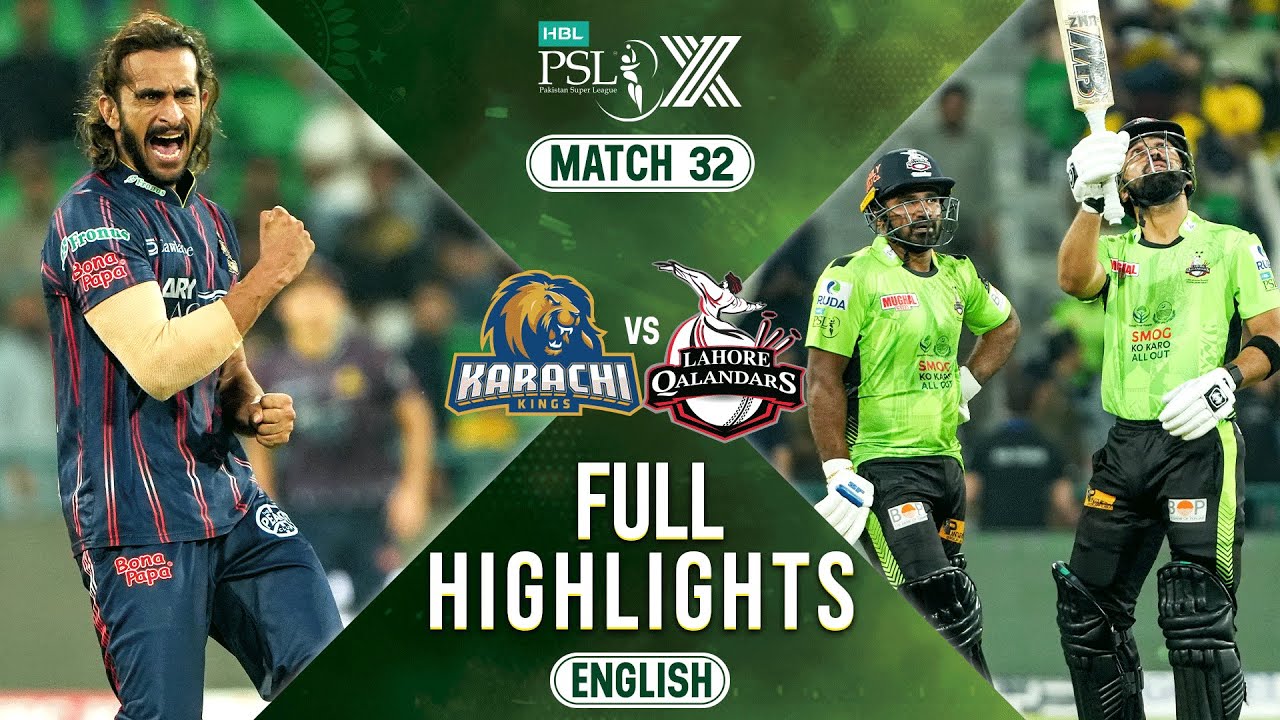 Full Highlights | Karachi Kings vs Lahore Qalandars | 𝐄𝐍𝐆𝐋𝐈𝐒𝐇 | Match 32 𝐄𝐥𝐢𝐦𝐢𝐧𝐚𝐭𝐨𝐫 𝟏 | HBL PSL X