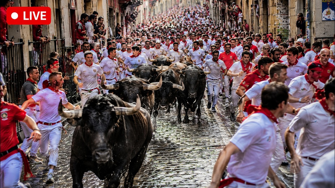 Spain Bull Run Race | Opening Ceremony: Pamplona's San Fermin Bull-Running Festival In Spain