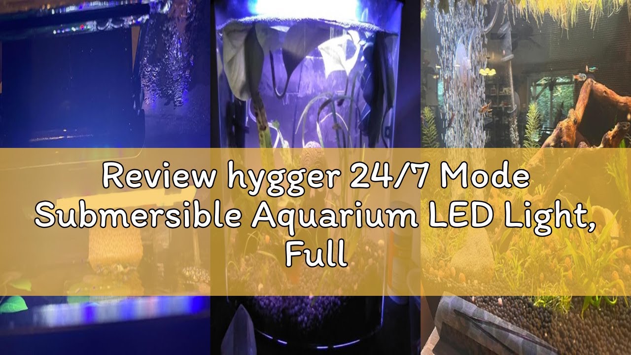 Review hygger 24/7 Mode Submersible Aquarium LED Light, Full Spectrum Hidden Fish Tank Light with 3