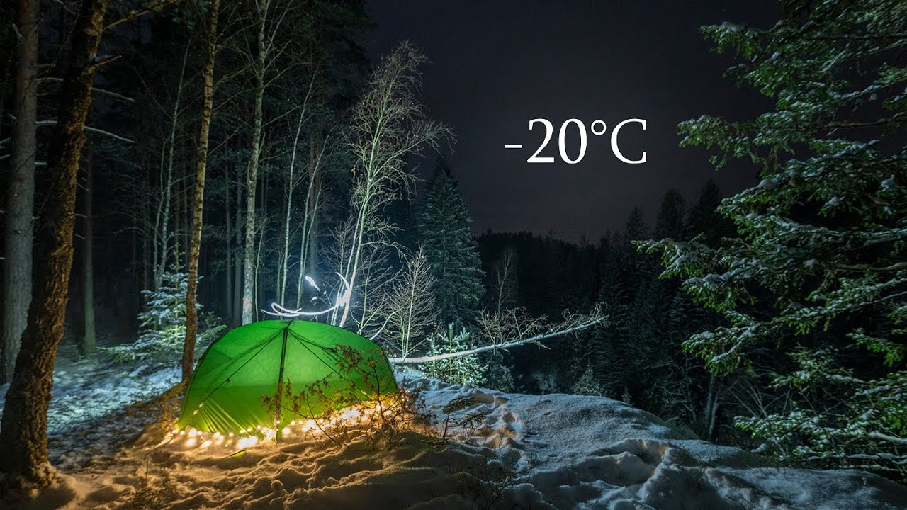 -20C° solo winter camping in extreme cold & snowstorm | Lithuania Ula river | ASMR | No talking |4K