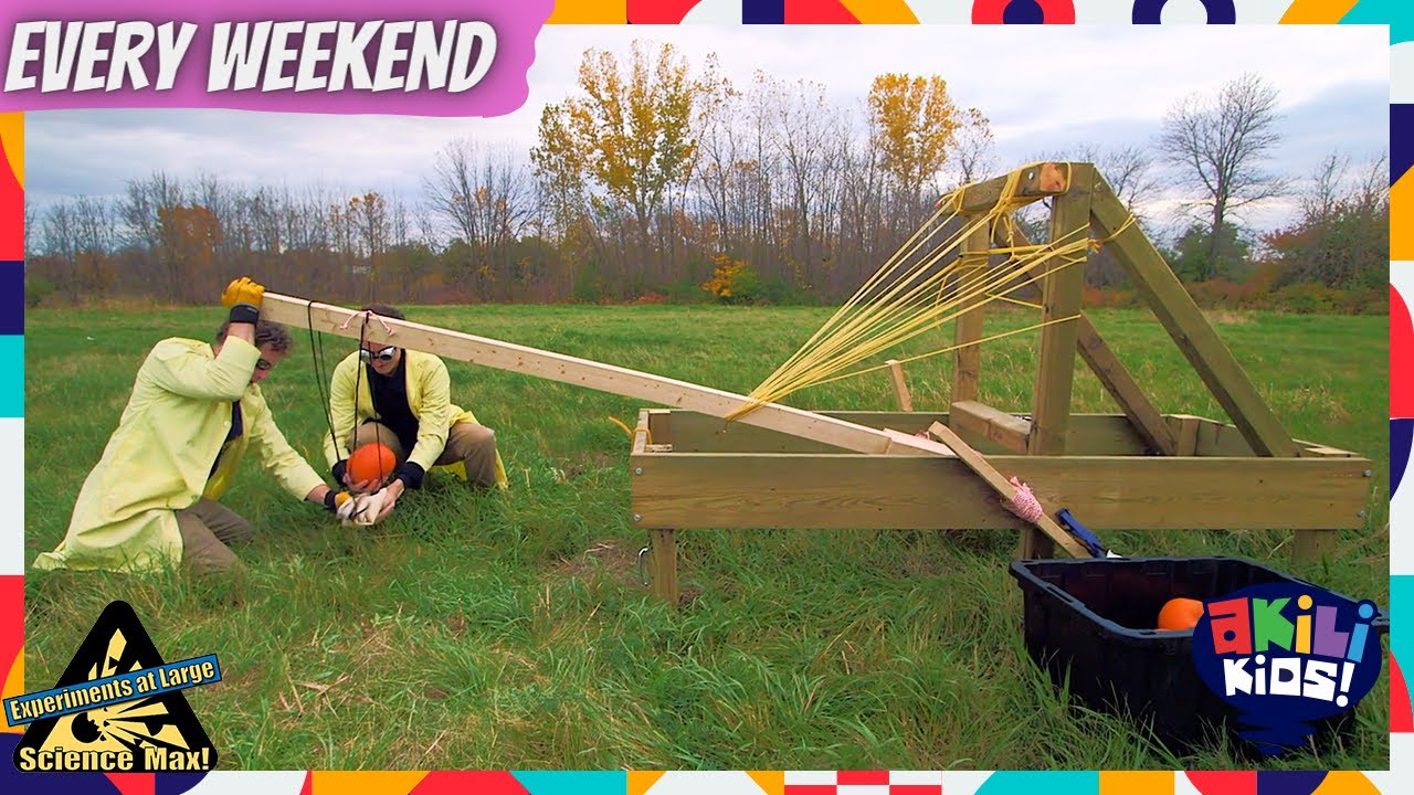 Science Max: Experiments At Large | Pumpkins And Catapults | Akili Kids!