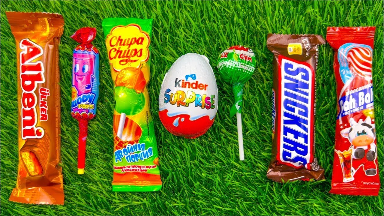 ASMR Most Popular Candys / some lots of colorful rainbow lollipop candy / unpacking chocolate eat
