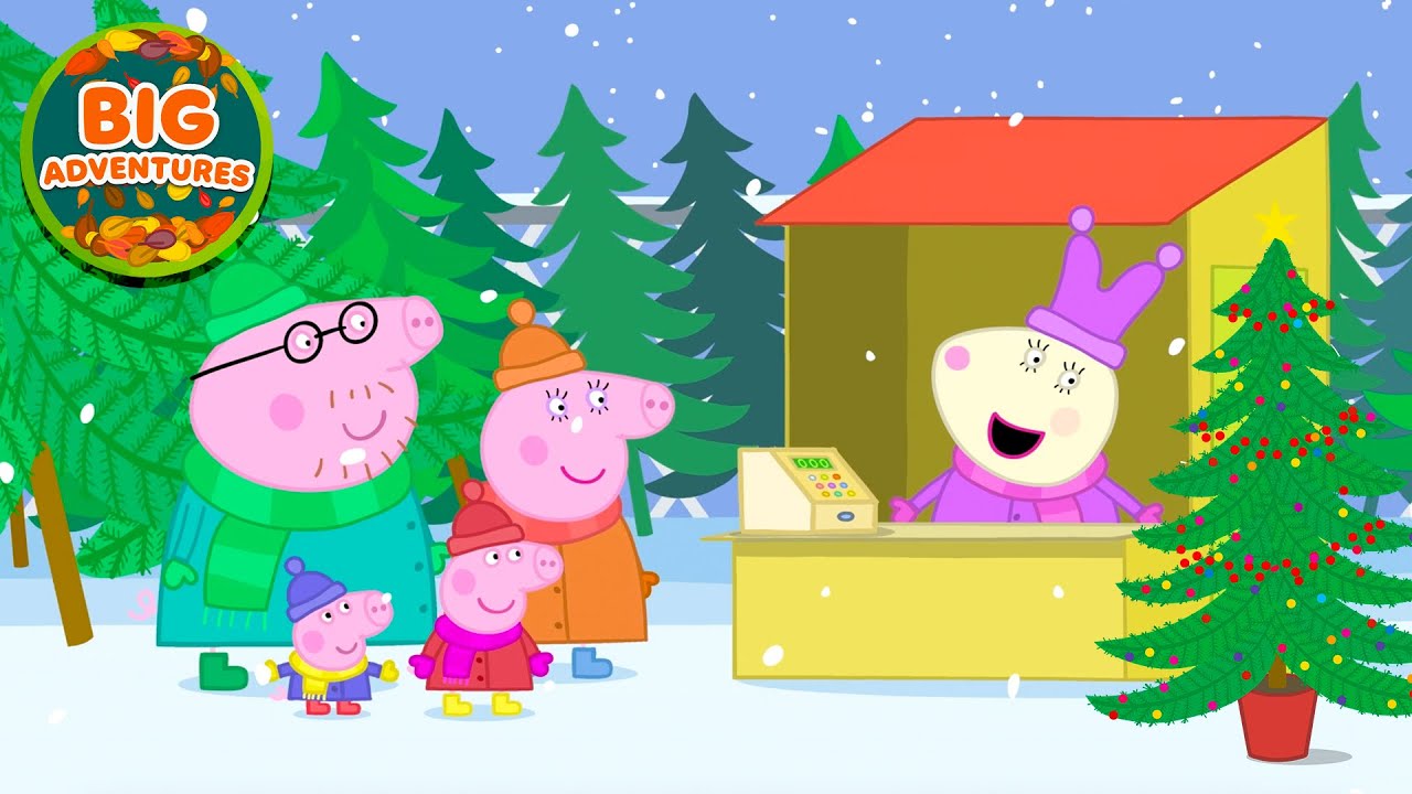Peppa Pig Visits Christmas Tree Shop Adventure!🎄Peppa's Christmas Eve | Full Episodes |  22 Mins