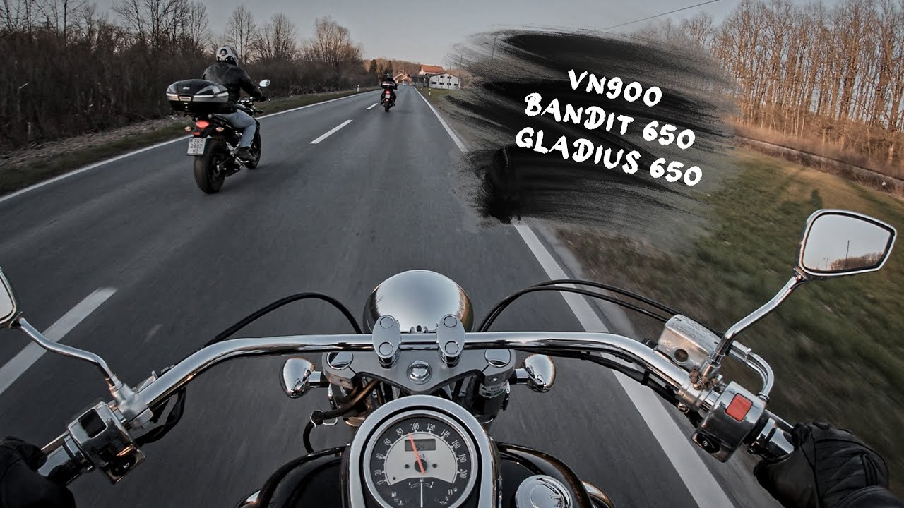 KAWASAKI VN900 / SUZUKI BANDIT Gfs 650 / SUZUKI GLADIUS 650 / POV MOTORCYCLE RIDE/ GOPRO / CROATIA