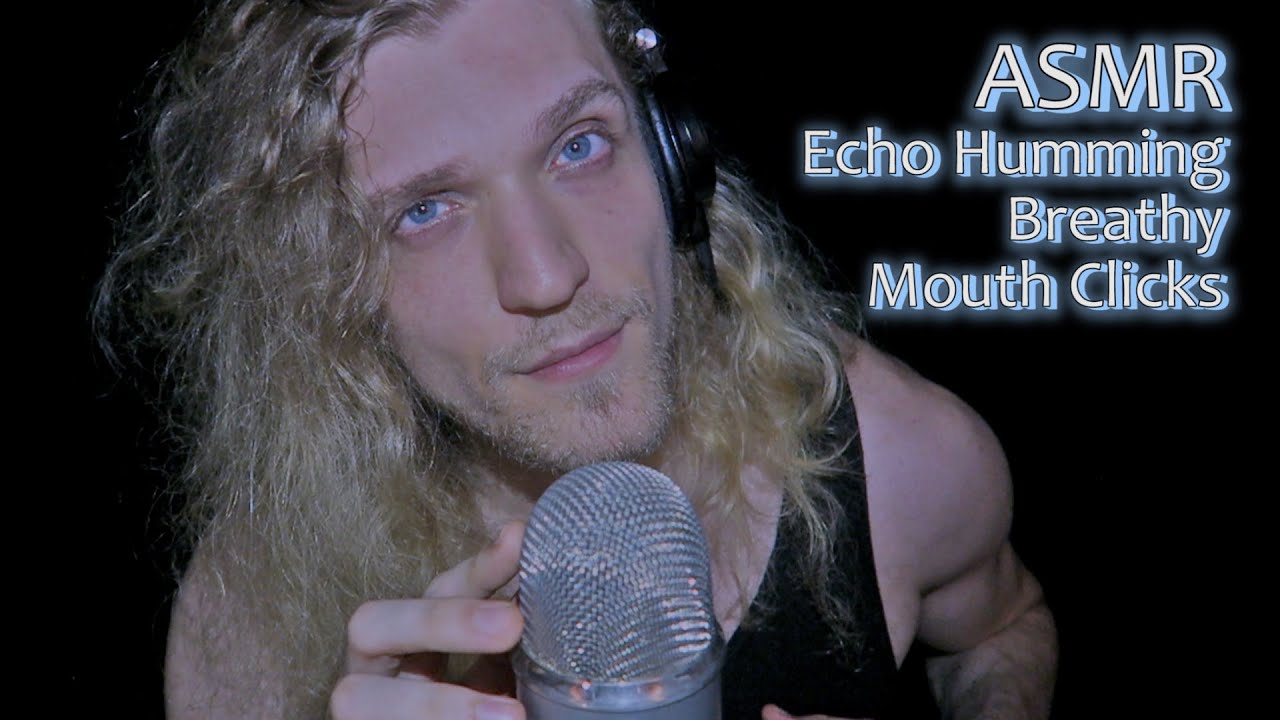 ASMR Deep Male Humming, Blowing Air & Mouth Clicking Sounds | Echo, Finger Sounds | Relaxing ❄️