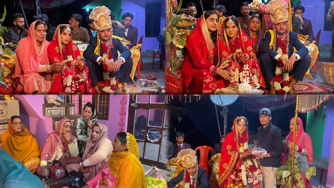#शादी में पहनाए कलीरे🫢।।और सिंदूर मंगलसूत्र की सारी रस्में पूरी हो गई 🥰।।#wedding #himachal #love 