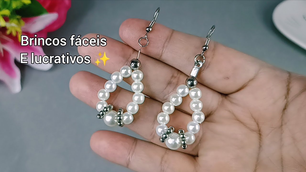 ✨ “Brincos de Pérolas Elegantes – Passo a Passo Fácil para Iniciantes”