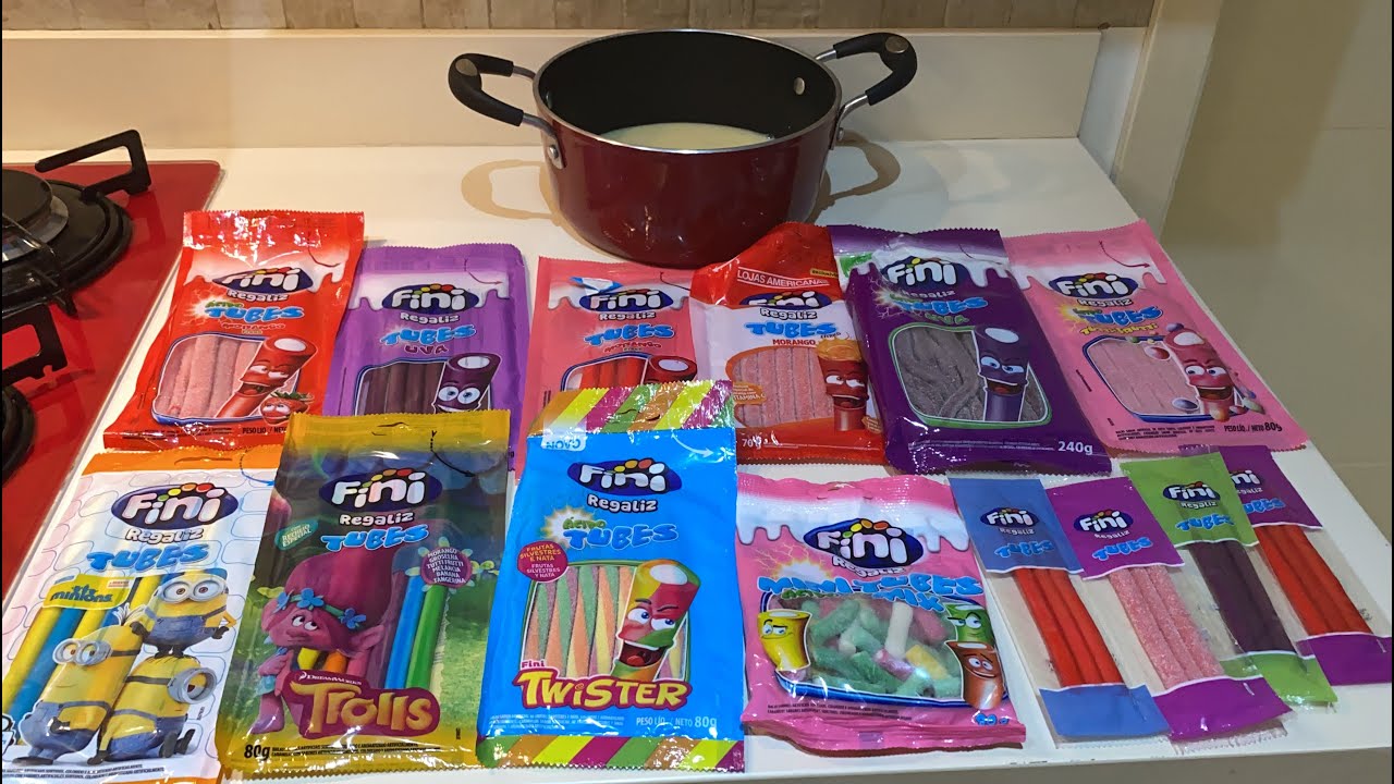 FIZ UM MEGA BRIGADEIRO COM TODAS AS FINI TUBE DO MERCADO!! (Ficou muito bom?)
