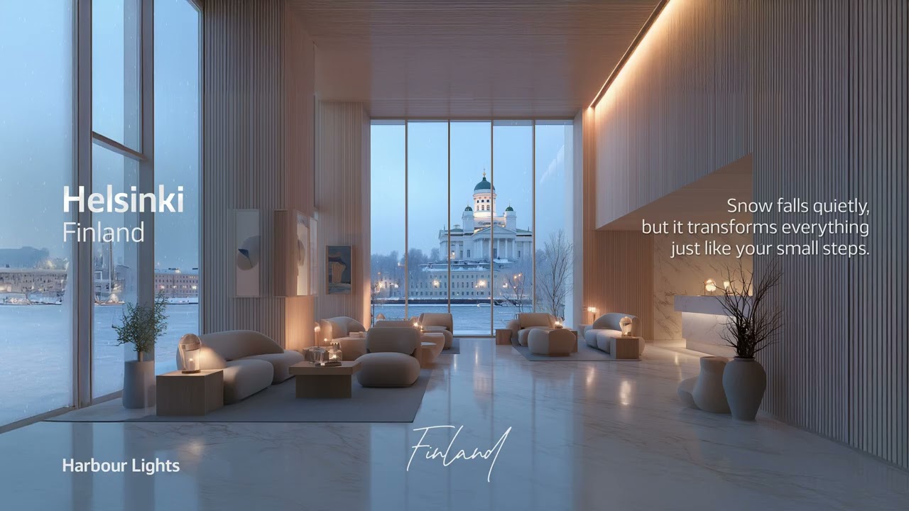 Helsinki Winter Luxury Hotel Lobby Jazz &ndash; Relaxing Night Music for Sleep & Study