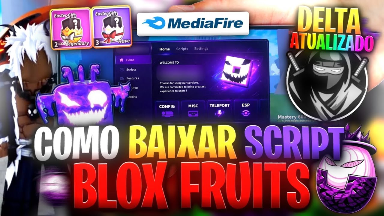 ✅Como BAIXAR Script Blox Fruits PARA CELULAR/PC + EXECUTOR ATUALIZADO DELTA ANTI BAN LINK DIRETO🔗
