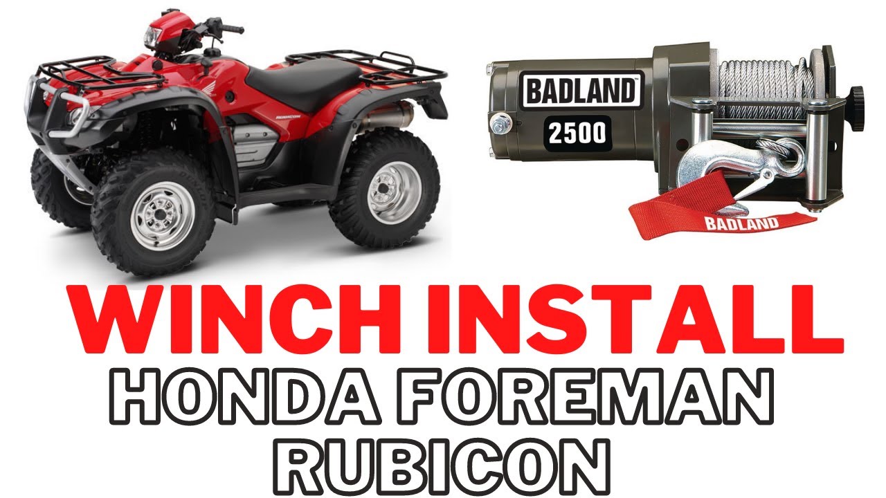 Honda Foreman Rubicon Winch install (Easy)